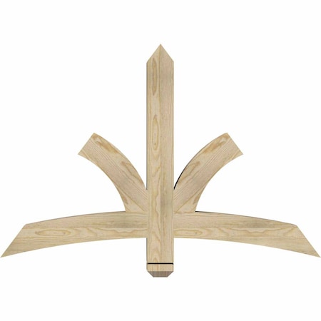 Ekena Millwork Davenport Rough Sawn Timber Gable Bracket, Douglas Fir, 48"W x 32"H x 4"D x 4"F, 16/12 Pitch GBW048X32X0404DAV00RDF